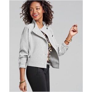 CAbi # 3173 windowpane blazer Jacket xs